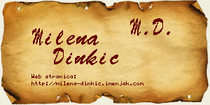 Milena Dinkić vizit kartica